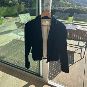 J Crew Blue Velvet Jacket - Size @